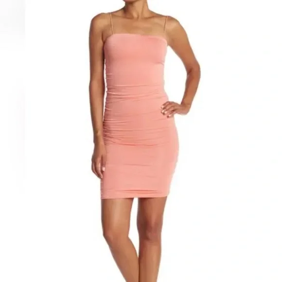 coral bodycon mini dress SER.O.YA Women's Deniz Mesh Mini Dress - Coral Blush main image 1